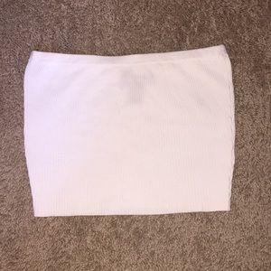 Forever 21 ribbed white tube top